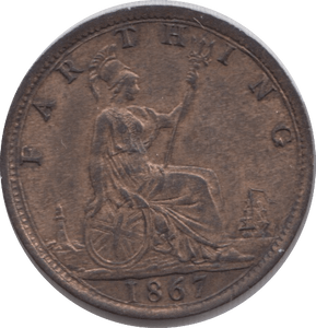 1867 FARTHING ( UNC ) 1 - Farthing - Cambridgeshire Coins