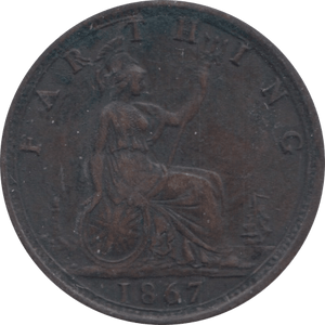 1867 FARTHING ( VF ) - Farthing - Cambridgeshire Coins