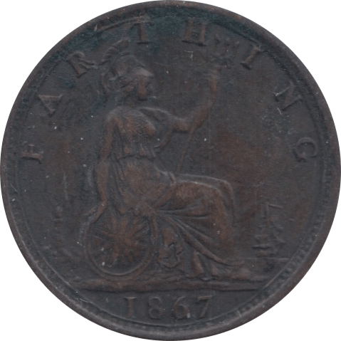 1867 FARTHING ( VF ) - Farthing - Cambridgeshire Coins