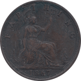 1867 FARTHING ( VF ) - Farthing - Cambridgeshire Coins