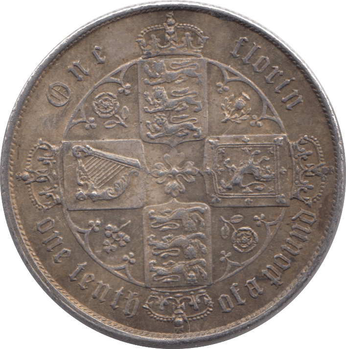 1867 FLORIN ( AUNC ) DIE 5 - FLORIN - Cambridgeshire Coins