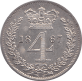 1867 MAUNDY FOUR PENCE ( Uncirculated ) 3 - Maundy Coins - Cambridgeshire Coins
