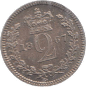 1867 MAUNDY TWOPENCE ( UNC ) - Maundy Coins - Cambridgeshire Coins