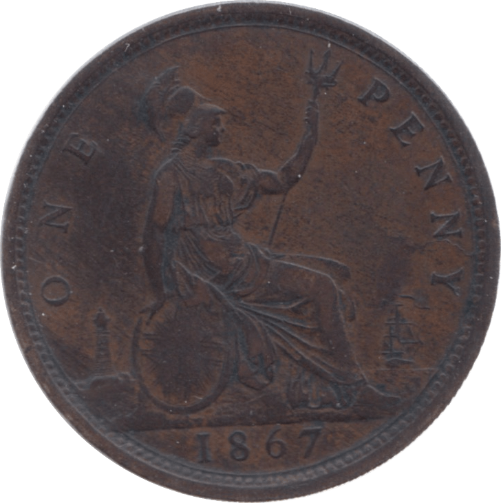 1867 PENNY ( GVF ) 7 - Penny - Cambridgeshire Coins