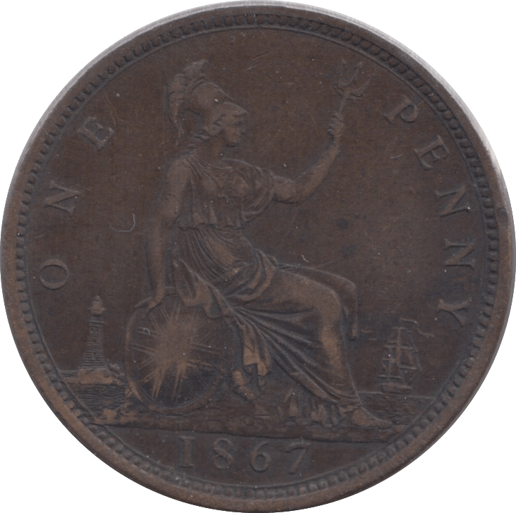 1867 PENNY ( VF ) - Penny - Cambridgeshire Coins