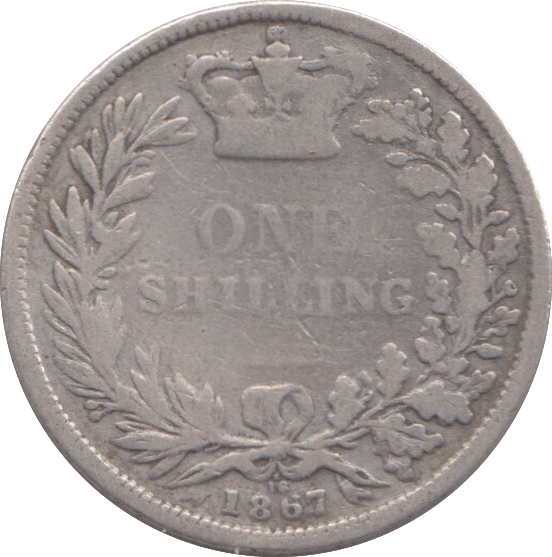 1867 SHILLING DIE 15 ( FAIR ) 13 - Shilling - Cambridgeshire Coins
