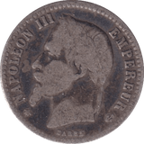 1867 SILVER 50 CENT FRANCE - SILVER WORLD COINS - Cambridgeshire Coins