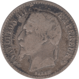 1867 SILVER 50 CENTS FRANCE - SILVER WORLD COINS - Cambridgeshire Coins