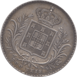 1867 SILVER 500 REIS PORTUGAL - SILVER WORLD COINS - Cambridgeshire Coins