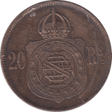1868 20 REIS BRAZIL - WORLD COINS - Cambridgeshire Coins