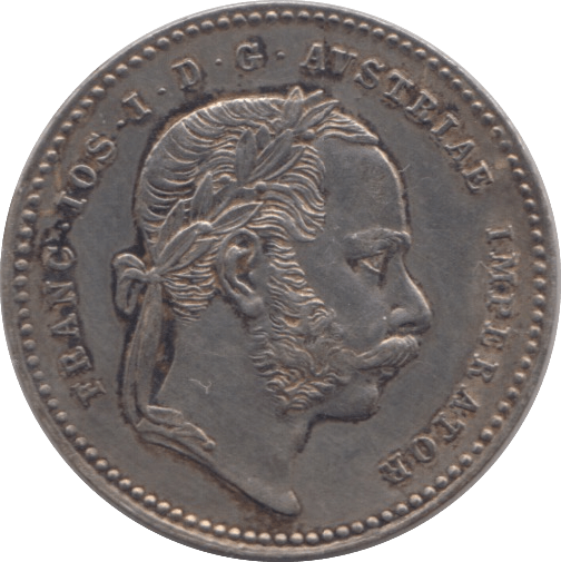 1868 AUSTRIA SILVER 20 KREUZER - SILVER WORLD COINS - Cambridgeshire Coins