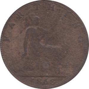 1868 FARTHING ( FAIR ) - Farthing - Cambridgeshire Coins