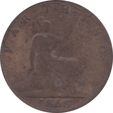 1868 FARTHING ( FAIR ) - Farthing - Cambridgeshire Coins