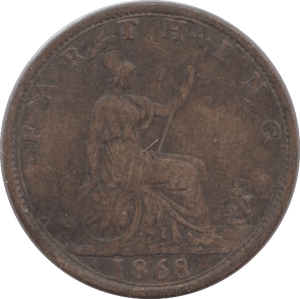 1868 FARTHING ( FINE ) - Farthing - Cambridgeshire Coins