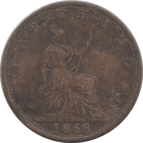 1868 FARTHING ( FINE ) - Farthing - Cambridgeshire Coins