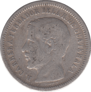 1868 GUATEMALA 2 REALES - WORLD COINS - Cambridgeshire Coins