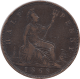 1868 HALFPENNY ( VF ) 14 - Halfpenny - Cambridgeshire Coins