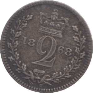 1868 MAUNDY TWOPENCE ( GVF ) 24 - Maundy Coins - Cambridgeshire Coins