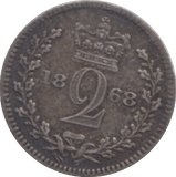 1868 MAUNDY TWOPENCE ( GVF ) 24 - Maundy Coins - Cambridgeshire Coins