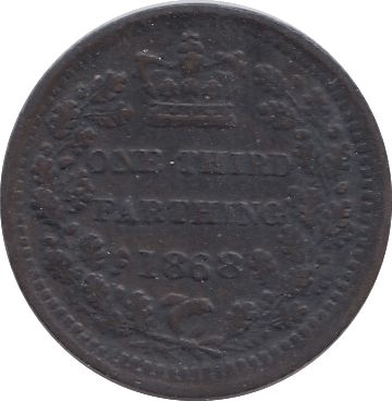 1868 ONE THIRD FARTHING ( EF ) - One Third Farthing - Cambridgeshire Coins