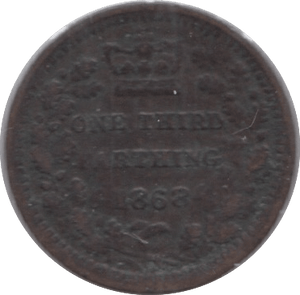 1868 ONE THIRD FARTHING ( GF ) 9 - One Third Farthing - Cambridgeshire Coins
