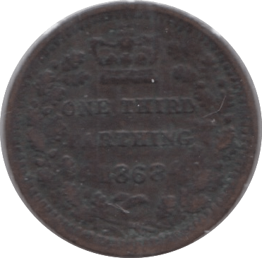 1868 ONE THIRD FARTHING ( GF ) 9 - One Third Farthing - Cambridgeshire Coins