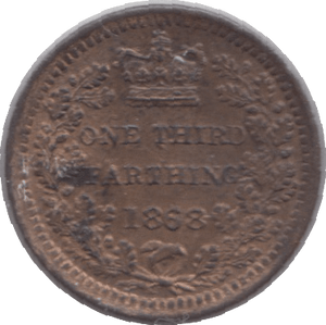 1868 ONE THIRD FARTHING ( UNC ) - One Third Farthing - Cambridgeshire Coins