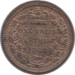 1868 ONE THIRD FARTHING ( UNC ) - One Third Farthing - Cambridgeshire Coins