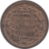 1868 ONE THIRD FARTHING ( UNC ) - One Third Farthing - Cambridgeshire Coins