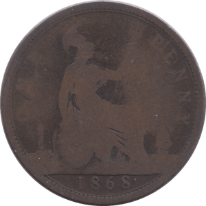 1868 PENNY ( POOR ) 1 - PENNY - Cambridgeshire Coins