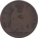 1868 PENNY ( POOR ) 1 - PENNY - Cambridgeshire Coins