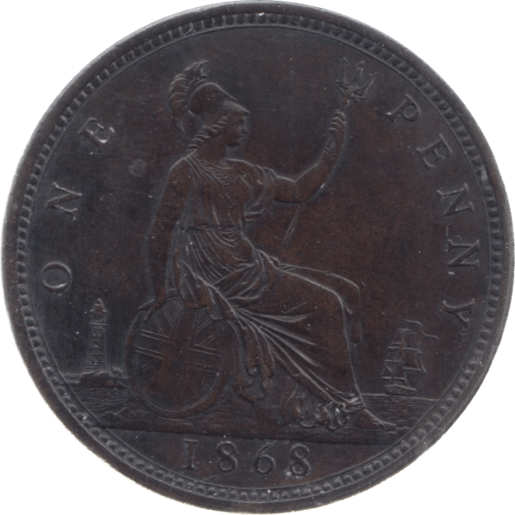 1868 PENNY ( VF ) 3 - Penny - Cambridgeshire Coins