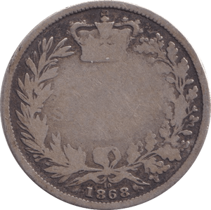 1868 SHILLING ( FAIR ) - Shilling - Cambridgeshire Coins