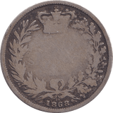 1868 SHILLING ( FAIR ) - Shilling - Cambridgeshire Coins