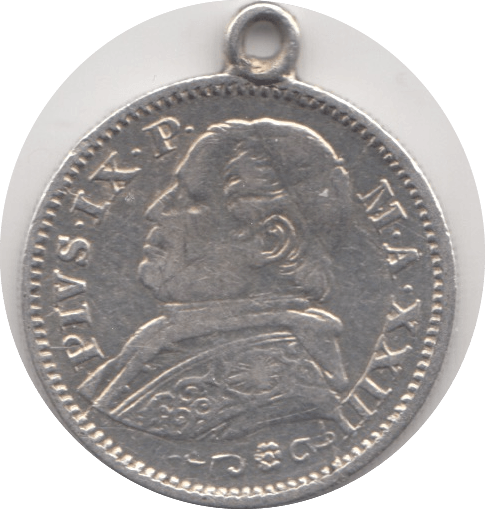 1868 SILVER 10 SOLDI PAPAL STATES - SILVER WORLD COINS - Cambridgeshire Coins
