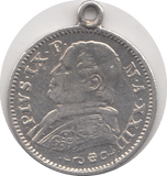 1868 SILVER 10 SOLDI PAPAL STATES - SILVER WORLD COINS - Cambridgeshire Coins