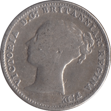 1868 SILVER THREEPENCE ( FAIR ) 3 - Threepence - Cambridgeshire Coins