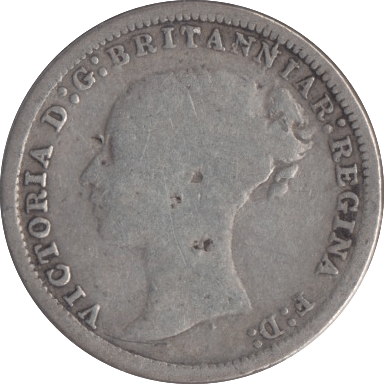 1868 SILVER THREEPENCE ( FAIR ) - Threepence - Cambridgeshire Coins