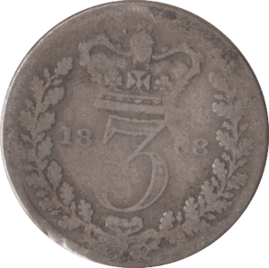 1868 SILVER THREEPENCE ( FAIR ) - Threepence - Cambridgeshire Coins