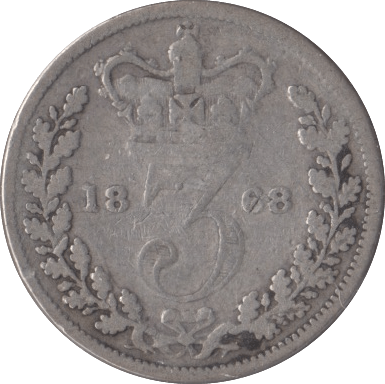 1868 SILVER THREEPENCE ( FAIR ) - Threepence - Cambridgeshire Coins
