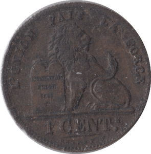 1869 1 CENT BELGIUM - WORLD COINS - Cambridgeshire Coins