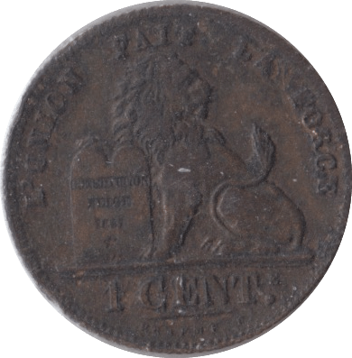 1869 1 CENT BELGIUM - WORLD COINS - Cambridgeshire Coins