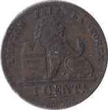1869 1 CENT BELGIUM - WORLD COINS - Cambridgeshire Coins