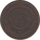 1869 4 CENTIMOS URUGUAY - WORLD COINS - Cambridgeshire Coins