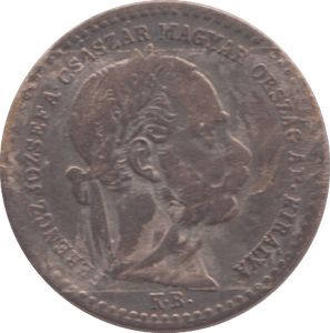 1869 AUSTRIA-HUNGARY SILVER 10 10 KRAJCZAR - WORLD COINS - Cambridgeshire Coins