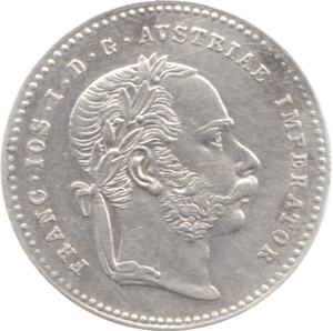 1869 AUSTRIA SILVER 20 KREUZER - SILVER WORLD COINS - Cambridgeshire Coins