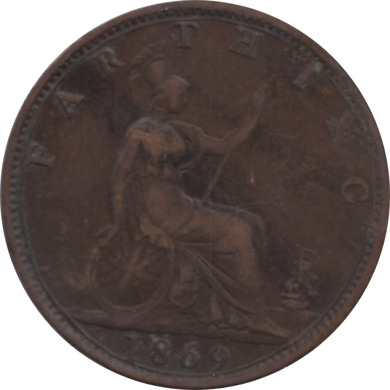 1869 FARTHING 2 ( GF ) 84 - Farthing - Cambridgeshire Coins