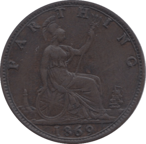 1869 FARTHING ( EF ) - Farthing - Cambridgeshire Coins