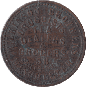 1869 FARTHING TOKEN MANCHESTER - FARTHING TOKEN - Cambridgeshire Coins