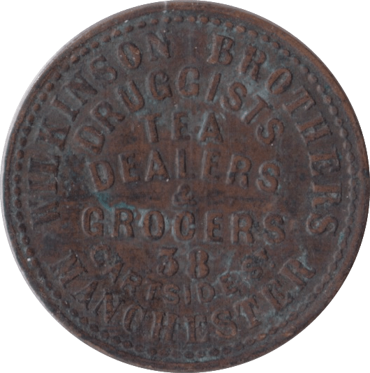 1869 FARTHING TOKEN MANCHESTER - FARTHING TOKEN - Cambridgeshire Coins
